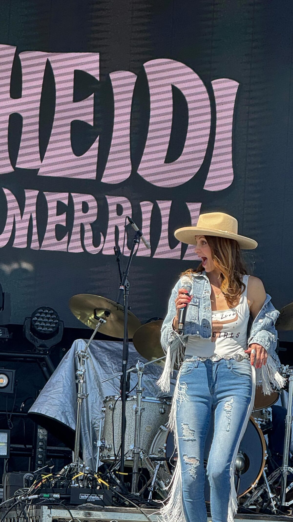Heidi Merrill performing live at Boots in the Park festival